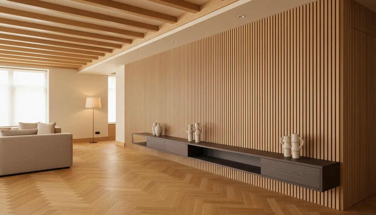 Aménagement intérieur bois : essences, techniques et budget 2026