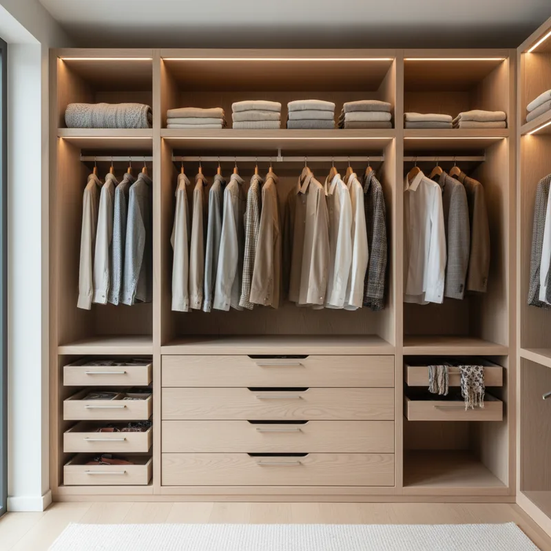 Aménager un dressing sur mesure en bois : étapes et astuces